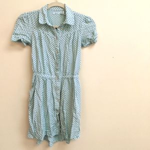 Kimchi Blue Mint Green Polka Dot Dress - XS